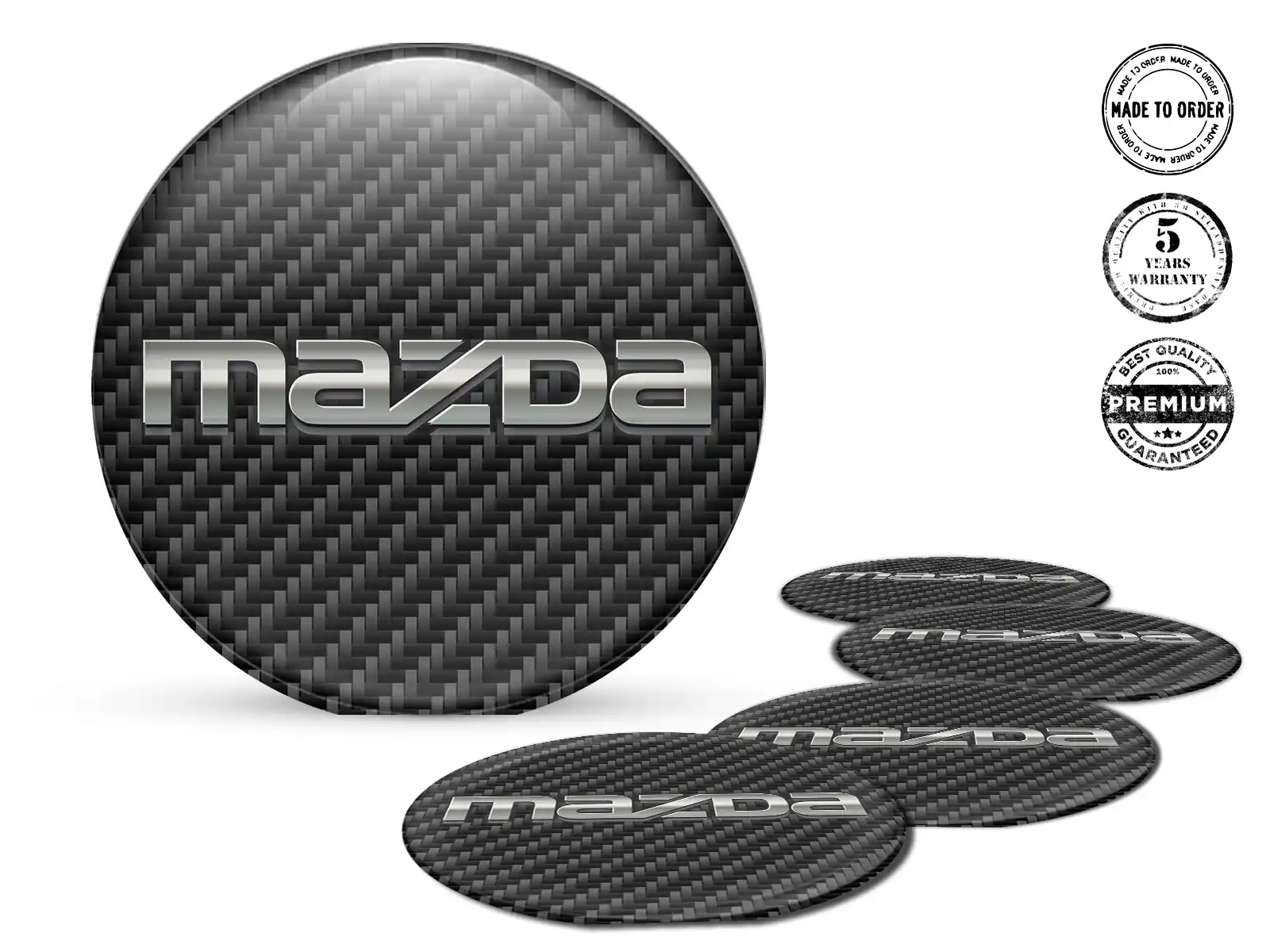 Mazda Pegatina de Tapacubos Edición Estilo de Cúpula Estilo